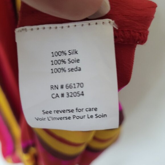 Anthropologie Anupamaa Tesni Striped Maxi Dress Womens XS‎ Pink Gold Purple Silk - Picture 4 of 13